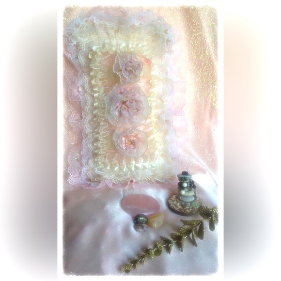 Hand Crafted Other - Hand Crafted Love&Lace Pillow Peach&VanillaAroma Shabby Chic